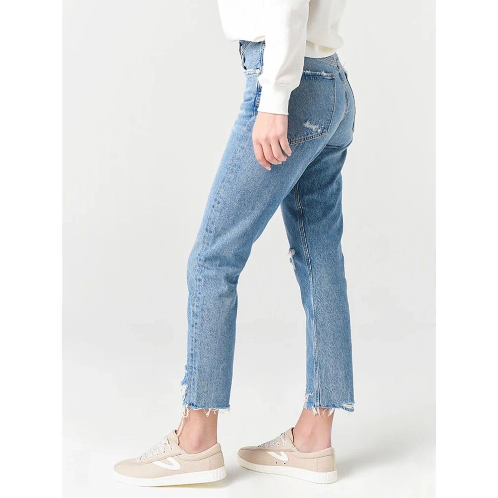 Agolde Jamie High Rise Button Fly Denim Blue Jeans Pants Women's Size 26 - Picture 3 of 5